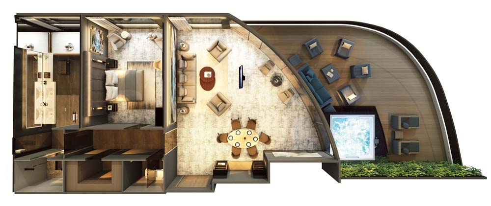 Camarote en Crucero de super lujo